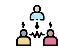 A group of people are connected to each other vector