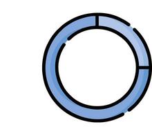 A blue circle with a line through it vector