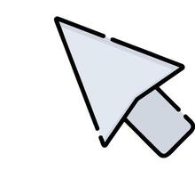A mouse cursor pointing down on a white background vector
