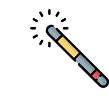 A pencil with a light coming out of it vector
