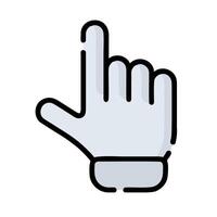 A hand with a finger up and a finger pointing vector