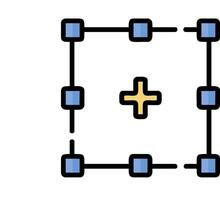 A square with a cross on it vector