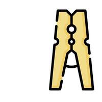 A clothes pin with a letter a on it vector