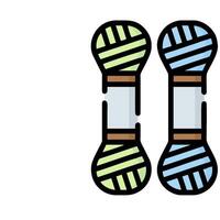 Two yarn balls on a white background vector