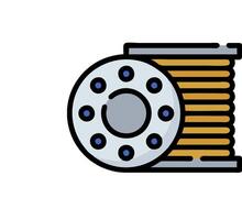 Spool of wire icon illustration design vector