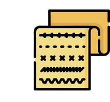 A folder with a piece of paper and a pencil vector
