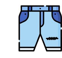A pair of blue jeans with a zipper vector