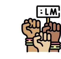 A group of hands holding up a sign that says bm vector