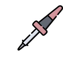 A pen with a needle on top of it vector