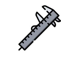 A caliper is shown on a white background vector
