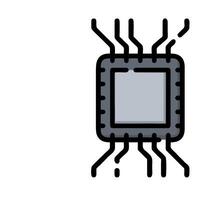A circuit board with a black and white image vector