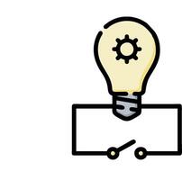 Light bulb with gears and gears icon vector