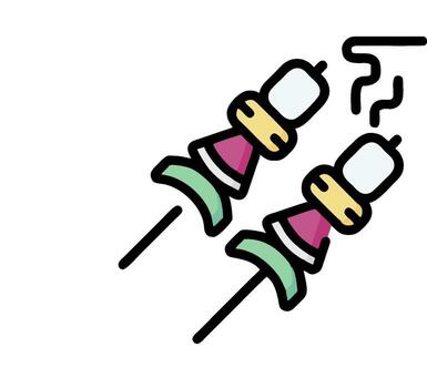 dos pequeño objetos con fumar viniendo fuera de ellos vector