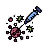 A syringe with a virus on it vector