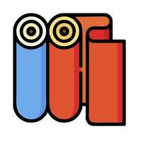 A stack of books with two different colors vector