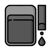 A black and white image of a cigarette and a lighter vector