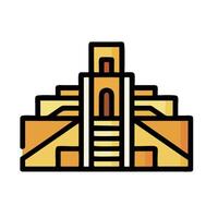 An icon of a building with stairs and a ladder vector