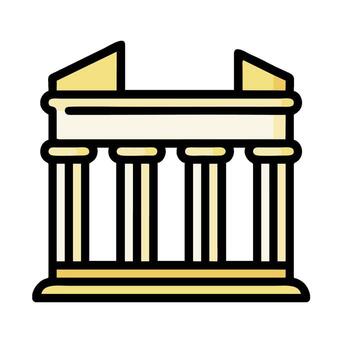 un ilustración de un edificio con columnas vector