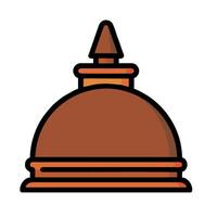 A brown dome with a pointed top on top vector