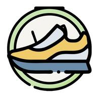 A shoe with a clock on it vector