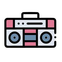 A boombox icon on a white background vector