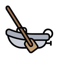 A boat with a shovel and a paddle vector