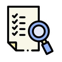 Magnifying document icon illustration vector