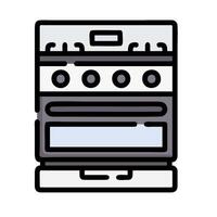 A stove with four burners on it vector