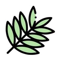 A green leaf icon on a white background vector