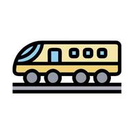 A train is shown on a white background vector