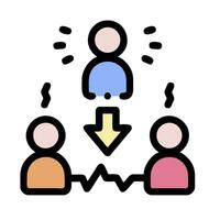 People are connected to each other in a group vector