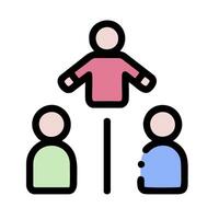 A group of people with a person standing on top of them vector