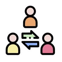 A group of people are connected to each other vector
