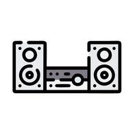 A speaker with two speakers on top of it vector
