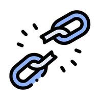 A pair of links with a chain vector