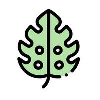 A green leaf icon with dots on it vector