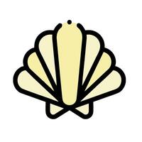 A shell icon on a white background vector