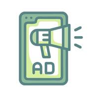 An ad for an ad on a phone vector