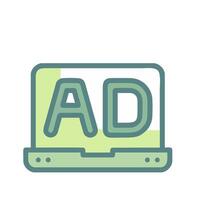 An ad for an ad on a laptop vector