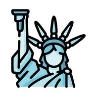 The statue of liberty is holding a torch vector
