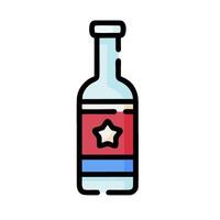 A bottle of vodka with a star on it vector
