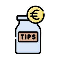 Tips jar icon illustration design vector