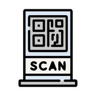 A scan icon with a qr code on it vector