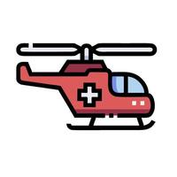A helicopter icon on a white background vector
