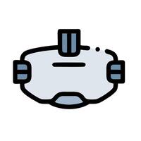 A helmet with a blue and white design vector