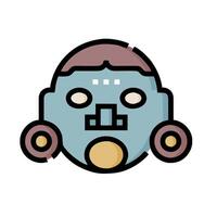 A cartoon character with a mask on vector