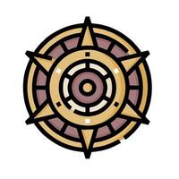A compass icon in a flat style vector