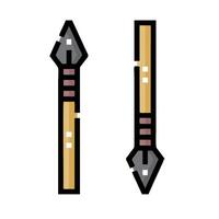 Two arrows with different colors on them vector