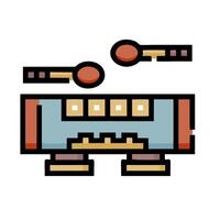 A cartoon image of a machine with a drum vector