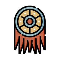 A colorful icon of a wheel with a star on it vector